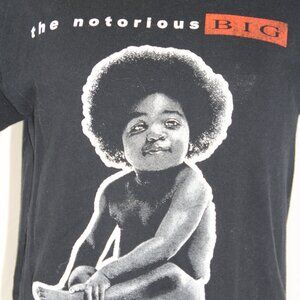 Notorious BIG Biggie Smalls Baby Graphic Tee Black 90s Hip Hop Rap Shirt Small